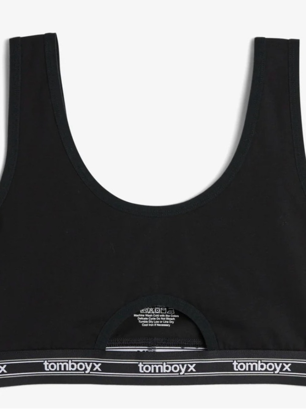 TomboyX Black Scoop Bralette with Branded Elastic